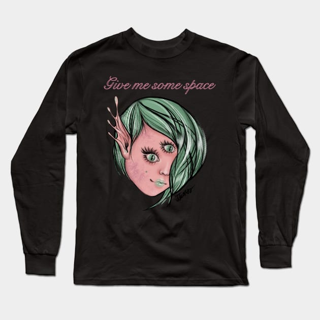 Alien Gurl (give me some space) Long Sleeve T-Shirt by JJacobs